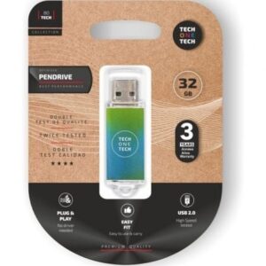 Pendrive 32GB Tech One Tech Be Ocean USB 2.0/ Verde Degradado - Imagen 1