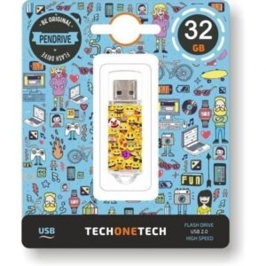 Pendrive 32GB Tech One Tech Emojis USB 2.0 - Imagen 1