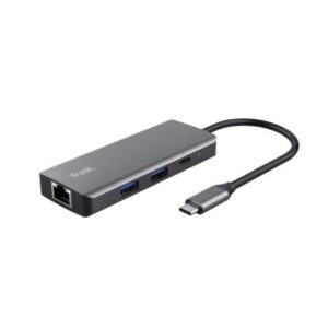 Docking USB Tipo-C Trust Dalyx/ 2xUSB/ 2xUSB Tipo-C/ 1xHDMI/ 1xRJ45/ Gris - Imagen 1