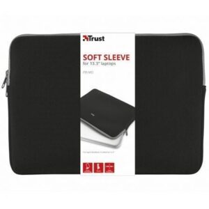 Funda Trust Primo Soft Sleeve para Portátiles hasta 13.3'/ Negra - Imagen 1