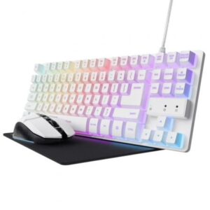 Pack Gaming Trust Gaming GXT 794W/ Teclado RGB + Ratón RGB + Alfombrilla - Imagen 1