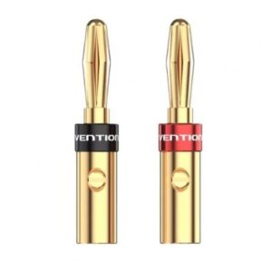 Adaptador/ Conector Banana Vention BFDJ0-2/ Cable de Audio Hembra - Banana Macho/ 2 uds/ Dorado - Imagen 1