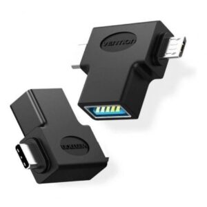 Adaptador USB 3.0 Vention CDIB0/ USB Tipo-C Macho - MicroUSB Macho - Imagen 1