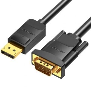 Cable Conversor Vention HBLBJ/ VGA Macho - DisplayPort Macho/ 5m/ Negro - Imagen 1