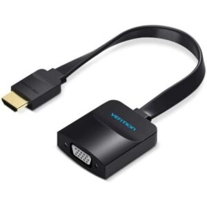 Conversor Vention 74346/ HDMI Macho/ VGA Hembra - Jack 3.5 Hembra/ 20cm/ Negro - Imagen 1