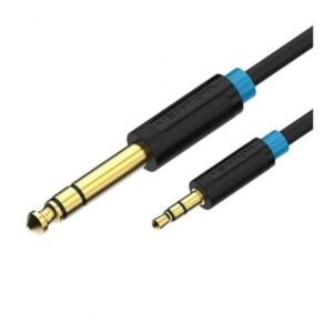 Cable Estéreo Vention BABBD/ Jack 6.5 Macho - Jack 3.5 Macho/ 50cm/ Negro - Imagen 1