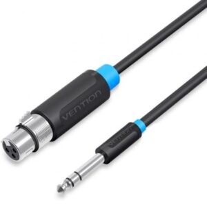 Cable Estéreo Vention BBEBF/ Jack 6.5 Macho - XLR Hembra/ 1m/ Negro - Imagen 1