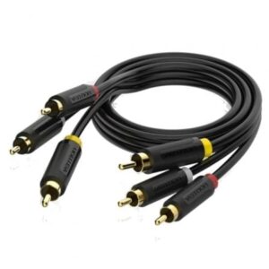 Cable Estéreo Vention BCABH/ 3x RCA Macho - 3x RCA Macho/ 2m/ Negro - Imagen 1