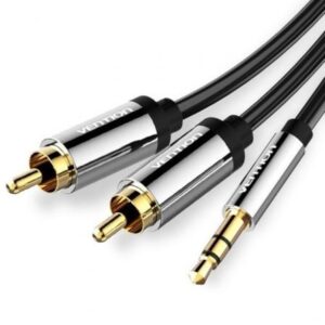 Cable Estéreo Vention BCFBD/ Jack 3.5 Macho - 2x RCA Macho/ 50cm/ Negro - Imagen 1