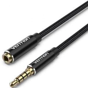 Cable Estéreo Vention BHCBD/ Jack 3.5 Macho - Jack 3.5 Hembra/ 50cm/ Negro - Imagen 1