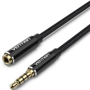 Cable Estéreo Vention BHCBI/ Jack 3.5 Macho - Jack 3.5 Hembra/ 3m/ Negro - Imagen 1