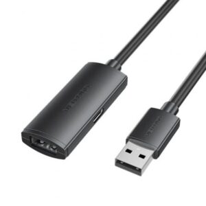 Cable Alargador USB 2.0 Vention CBKBJ/ USB Macho - USB Hembra/ 480Mbps/ 5m/ Negro - Imagen 1