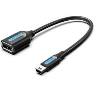 Cable USB 2.0 Vention CCUBB/ USB Mini-B Macho - USB Hembra/ 480Mbps/ 15cm/ Negro - Imagen 1