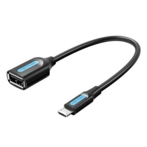Cable USB 2.0 Vention CCUBB/ MicroUSB Macho - USB Hembra/ 480Mbps/ 15cm/ Negro - Imagen 1