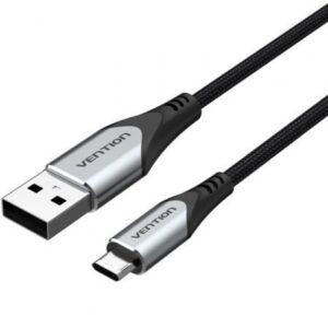 Cable USB 2.0 Vention COCHH/ microUSB Macho - USB Macho/ 480Mbps/ 2m/ Gris - Imagen 1