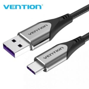 Cable USB 2.0 Tipo-C Vention COFHH/ USB Tipo-C Macho - USB Macho/ Hasta 100W/ 480Mbps/ 2m/ Gris - Imagen 1
