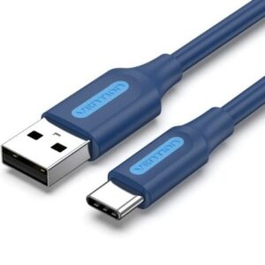 Cable USB 2.0 Tipo-C Vention COKLF/ USB Tipo-C Macho - USB Macho/ Hasta 60W/ 480Mbps/ 1m/ Azul - Imagen 1