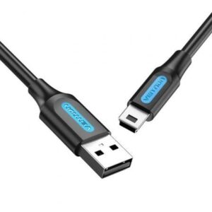 Cable USB 2.0 Vention COMBI/ USB Macho - MiniUSB Macho/ Hasta 10W/ 480Mbps/ 3m/ Negro - Imagen 1