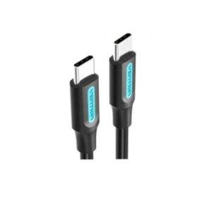 Cable USB 2.0 Tipo-C Vention COSBH/ USB Tipo-C Macho - USB Tipo-C Macho/ Hasta 60W/ 480Mbps/ 2m/ Negro - Imagen 1