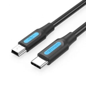 Cable USB 2.0 Tipo-C Vention COWBG/ USB Tipo-C Macho - MiniUSB Macho/ Hasta 10W/ 480Mbps/ 1.5m/ Negro - Imagen 1