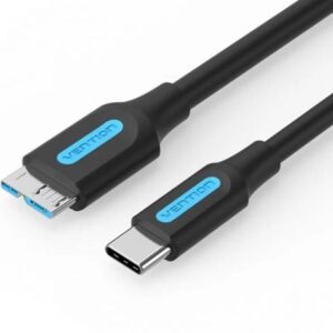 Cable USB 3.0 Vention CQABF/ microUSB Macho - USB Tipo-C Macho/ 5Gbps/ 1m/ Negro - Imagen 1