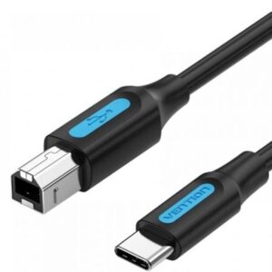 Cable USB 2.0 Impresora Vention CQUBF/ USB Tipo-B Macho - USB Tipo-C Macho/ 480Mbps/ 1m/ Negro - Imagen 1