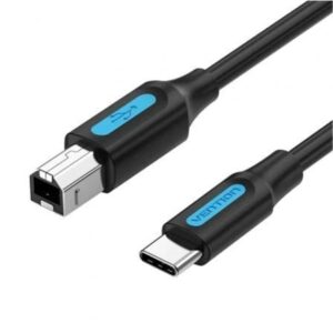 Cable USB 2.0 Tipo-C Vention CQUBH/ USB Tipo-B Macho - USB Tipo-C Macho/ 480Mbps/ 2m/ Negro - Imagen 1