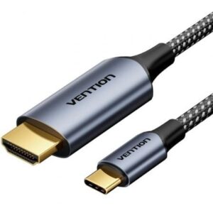 Cable Conversor HDMI 2.0 4K Vention CRHHAC/ USB Tipo-C Macho - HDMI Macho/ 1.8m/ Negro - Imagen 1