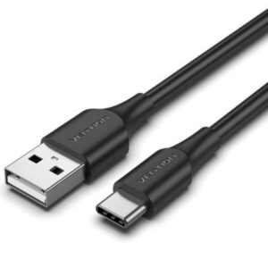 Cable USB 2.0 Tipo-C Vention CTHBC/ USB Tipo-C Macho - USB Macho/ Hasta 60W/ 480Mbps/ 25cm/ Negro - Imagen 1
