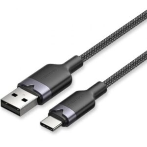 Cable USB 2.0 Tipo-C Vention CTNBH/ USB Tipo-C Macho - USB Macho/ Hasta 60W/ 480Mbps/ 2m/ Negro - Imagen 1