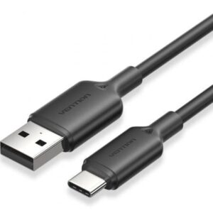 Cable USB 2.0 Tipo-C Vention CTQBH/ USB Tipo-C Macho - USB Macho/ Hasta 60W/ 480Mbps/ 2m/ Negro - Imagen 1