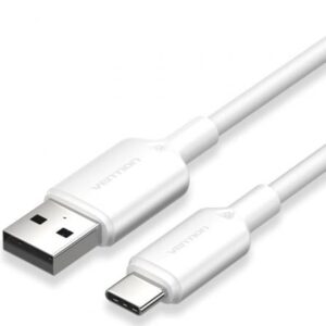 Cable USB 2.0 Tipo-C Vention CTQWF/ USB Tipo-C Macho - USB Macho/ Hasta 60W/ 480Mbps/ 1m/ Blanco - Imagen 1