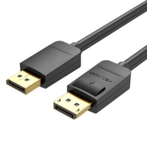 Cable DisplayPort 1.2 4K Vention HACBF/ DisplayPort Macho - DisplayPort Macho/ 1m/ Negro - Imagen 1