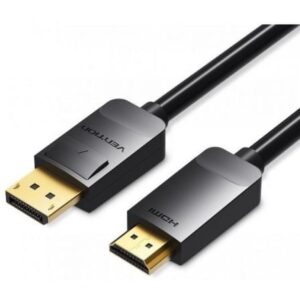 Cable Conversor Vention HADBI/ DisplayPort Macho - HDMI Macho/ 3m/ Negro - Imagen 1