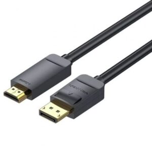 Cable Conversor Vention HAGBF/ DisplayPort Macho - HDMI 4K Macho/ 1m/ Negro - Imagen 1