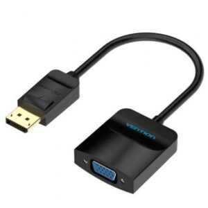 Conversor Vention HBFBB/ DisplayPort Macho - VGA Hembra/ 15cm/ Negro - Imagen 1