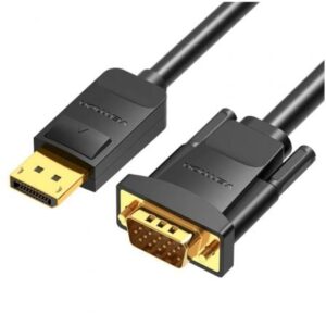 Cable Conversor Vention HBLBH/ DisplayPort Macho - VGA Macho/ 2m/ Negro - Imagen 1