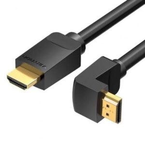 Cable HDMI 2.0 4K Acodado Vention AAQBF/ HDMI Macho - HDMI Macho/ 1m/ Negro - Imagen 1