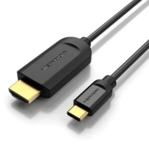 Cable Conversor HDMI 1.4 4K Vention CGUBF/ USB Tipo-C Macho - HDMI Macho/ 1m/ Negro - Imagen 1