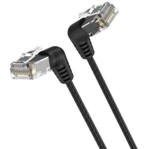 Cable de Red RJ45 UTP Vention IBOBF Cat.6A/ 1m/ Cabeza Rotatoria 360º/ Negro - Imagen 1