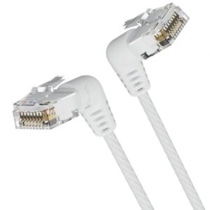 Cable de Red RJ45 UTP Vention IBOWD Cat.6A/ 50cm/ Cabeza Rotatoria 360º/ Blanco - Imagen 1