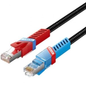 Cable de Red RJ45 SFTP Vention IKJBF Cat.8/ Gaming/ 1m/ Negro - Imagen 1