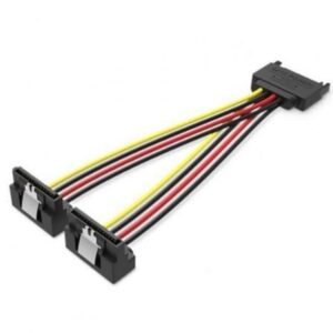 Cable Alimentación Vention KDBBB/ SATA Macho - 2x SATA Hembra/ 15cm/ Negro - Imagen 1