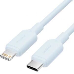 Cable USB 2.0 Tipo-C Lightning Vention LAKSH/ USB Tipo-C Macho - Lightning Macho/ Hasta 27W/ 480Mbps/ 2m/ Azul - Imagen 1