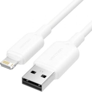 Cable USB 2.0 Lightning Vention LAMWF/ USB Macho - Lightning Macho/ 480Mbps/ 1m/ Blanco - Imagen 1