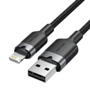 Cable USB Lightning Vention LANBF/ USB Macho - Lightning Macho/ 480Mbps/ 1m/ Negro - Imagen 1