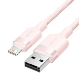 Cable USB Lightning Vention LANPH/ USB Macho - Lightning Macho/ 480Mbps/ 2m/ Rosa - Imagen 1
