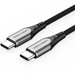 Cable USB 2.0 Tipo-C Vention TADHF/ USB Tipo-C Macho - USB Tipo-C Macho/ Hasta 60W/ 480Mbps/ 1m/ Gris - Imagen 1