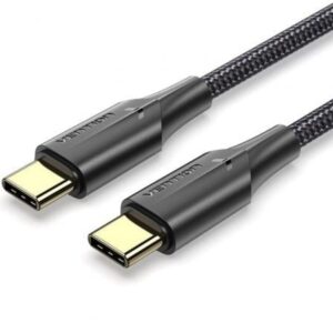 Cable USB 2.0 Tipo-C 3A Vention TAUBD/ USB Tipo-C Macho - USB Tipo-C Macho/ Hasta 60W/ 480Mbps/ 50cm/ Negro - Imagen 1
