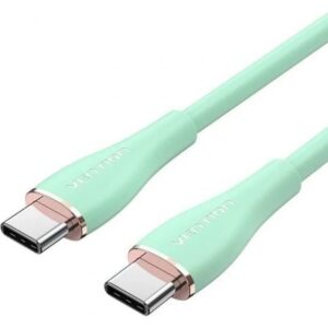 Cable USB 2.0 Tipo-C Vention TAWGF/ USB Tipo-C Macho - USB Tipo-C Macho/ Hasta 100W/ 480Mbps/ 1m/ Verde - Imagen 1